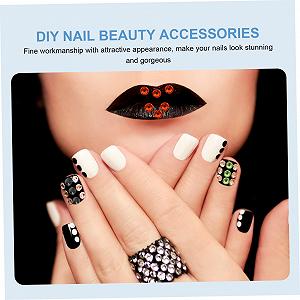 Стразы Плоские Healvian, 4 набора, Черная Отделка, Кристаллы, Аксессуары для ногтей, Искусственные ногти, DIY, Маникюр, Стекло synthetic.ua - Фото 1