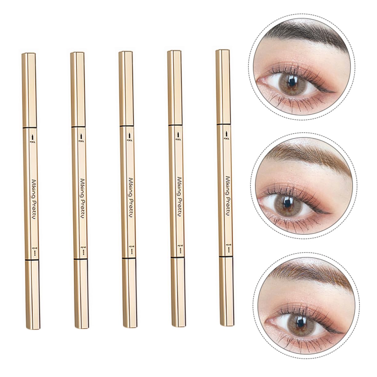 Олівець FRCOLOR 5шт двосторонній стійкий Brow Stylist визначає, фото №5