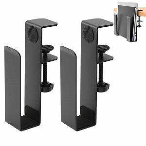 Держатель для ноутбука Yolispa регулируемый, для крепления сбоку стола, вертикальная подставка, органайзер для дома и офиса - Фото 1