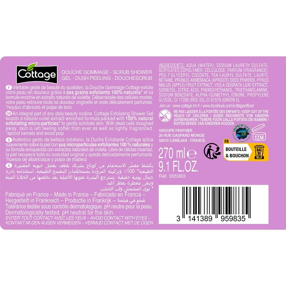 Скраб для душу COTTAGE Purple Sugar Grains 100% натуральний 270 мл (Набір із 2 шт.), фото №1 Скраб для душу COTTAGE Purple Sugar Grains 100% натуральний 270 мл (Набір із 2 шт.), фото №1