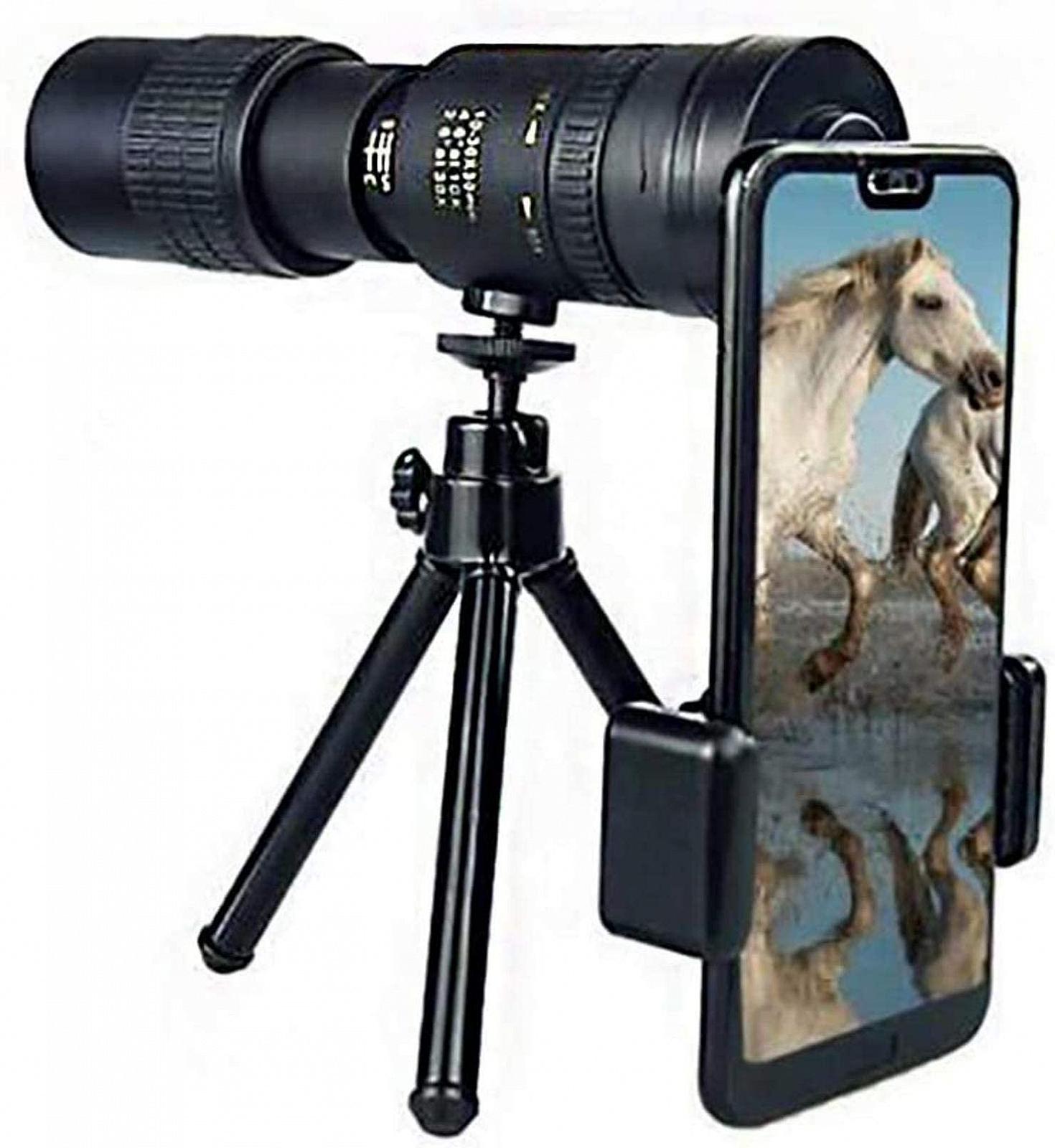 Монокуляр MRKU 1 Set 10–300 x 40 мм с треногой и клипсой для смартфона, фото №1