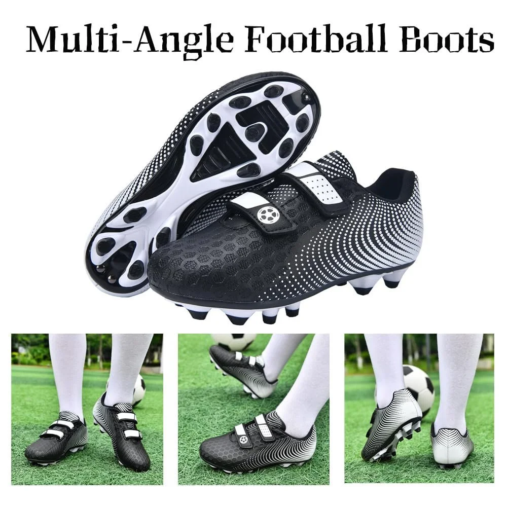 Футбольные Бутсы Детские для мальчиков и девочек для твердой почвы Спортивная тренировочная обувь для футбола дышащие нескользящие унисекс размер 28-37, фото №6