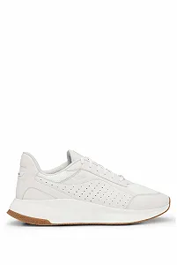 Чоловічі Кросівки BOSS Runn TTNM EVO Шкіряні з Шнурівкою та Сітчастими Деталями - Фото 1