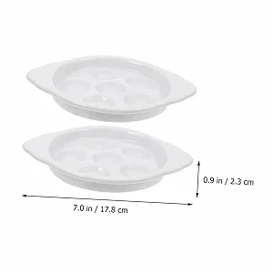 Форма для запекания улиток INOOMP керамическая 2 шт белая synthetic.ua - Фото 1