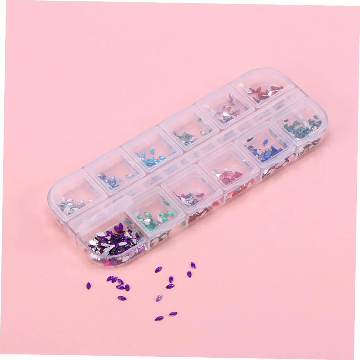 Стразы для ногтей POPETPOP 1 коробка 12 цветов Хрустальные украшения для ногтей, фото №5