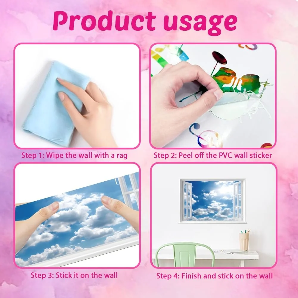 Наклейка на стіну SUPERDANT 3D Вид з вікна 82 x 54.6 см, фото №6