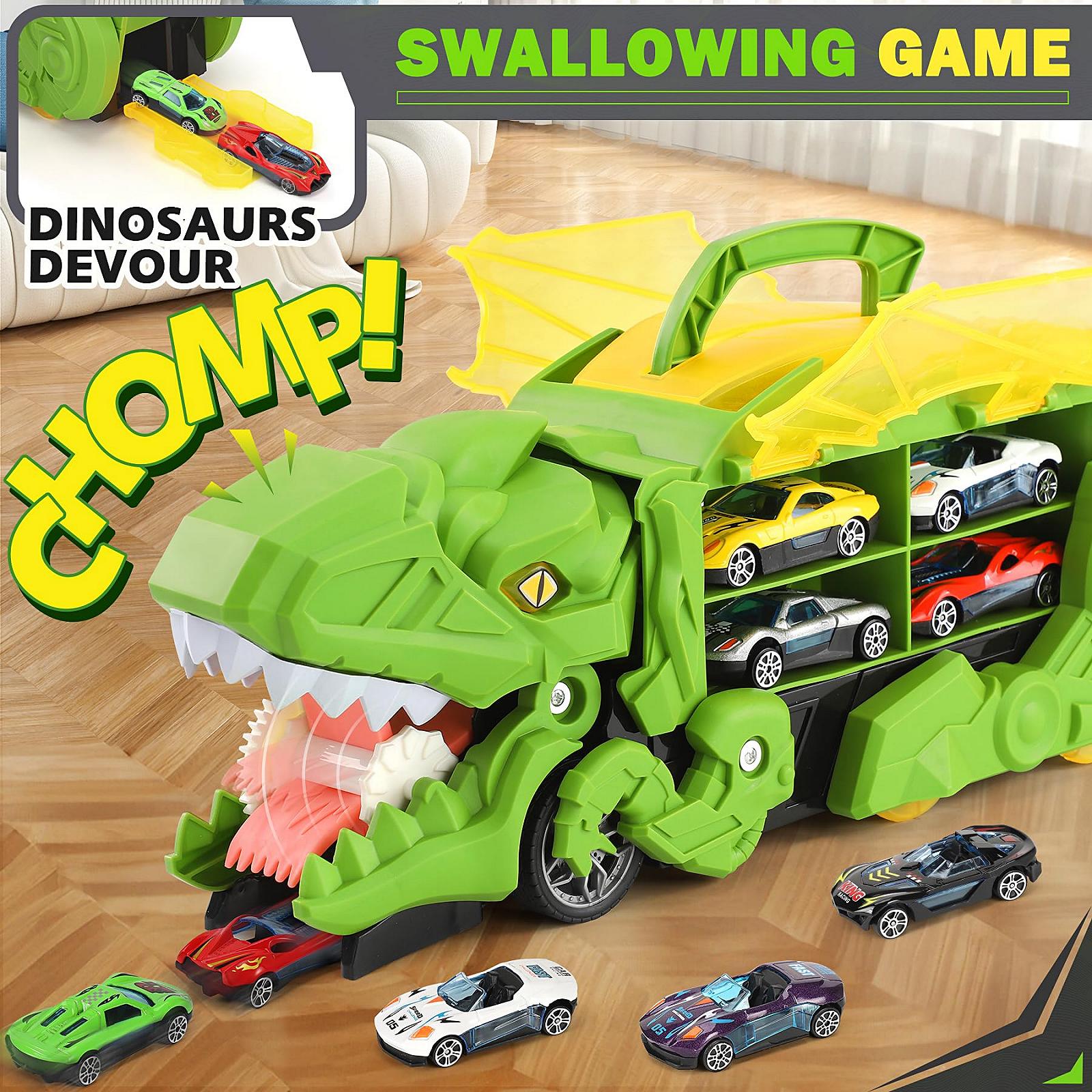 Іграшкова вантажівка Dinosaur Transporter Toy зелена, фото №2
