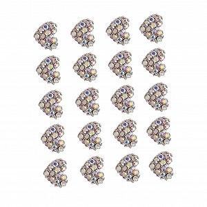 Стразы для ногтей Сердце 20 шт. Блестки для ногтей для самодельного маникюра, украшения для ногтей, наклейки для вечеринок - Фото 1