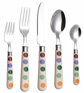 Купити Набір столових приборів EXZACT 20 предметів Polka Dot з дзеркальною поліровкою з нержавіючої сталі - Фото 1 Набір столових приборів EXZACT 20 предметів Polka Dot з дзеркальною поліровкою з нержавіючої сталі - Фото 1