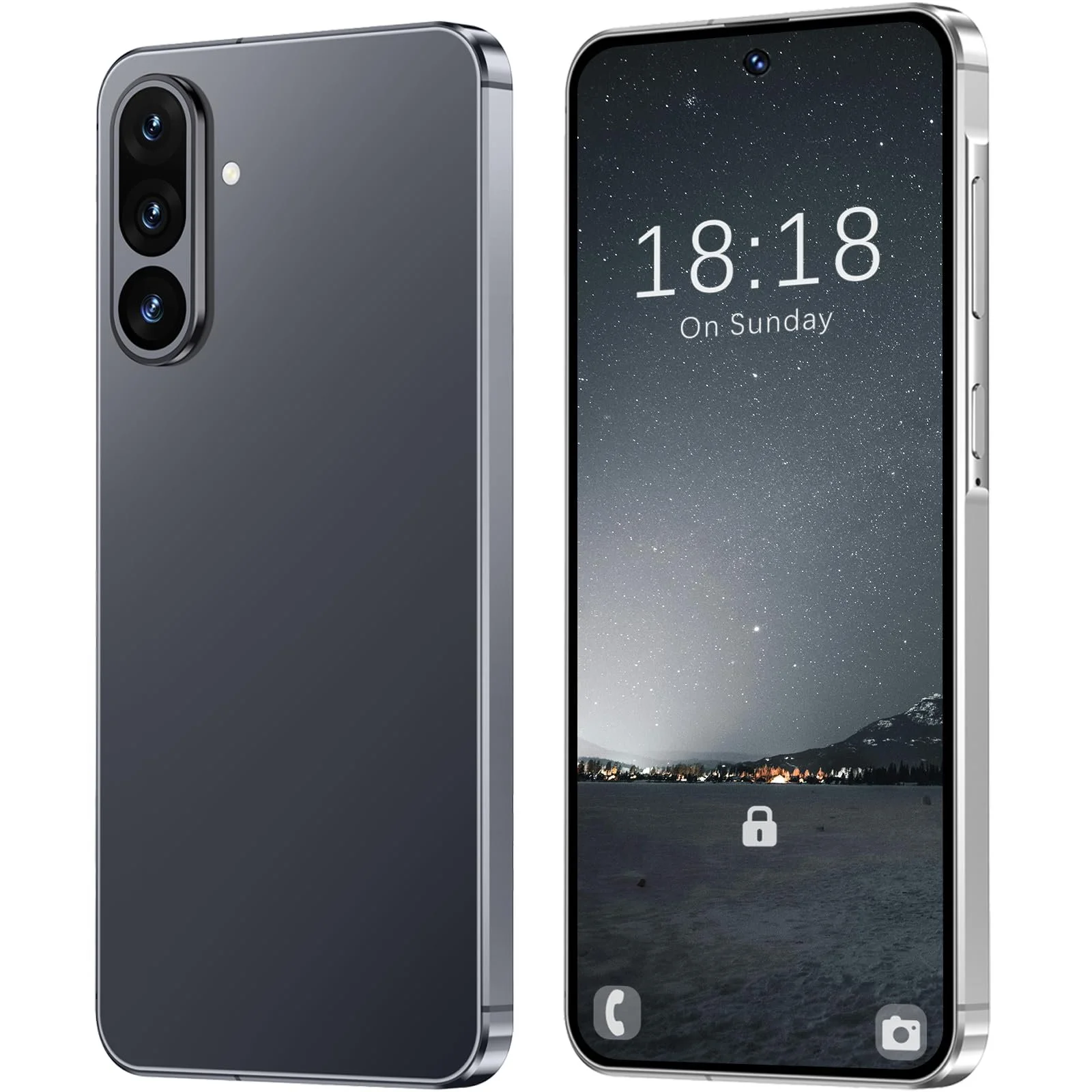 Смартфон Android 12+256GB 6.8" HD 13+48MP 4500мАг Dual SIM Face ID Grey, фото №1 Смартфон Android 12+256GB 6.8" HD 13+48MP 4500мАг Dual SIM Face ID Grey, фото №1