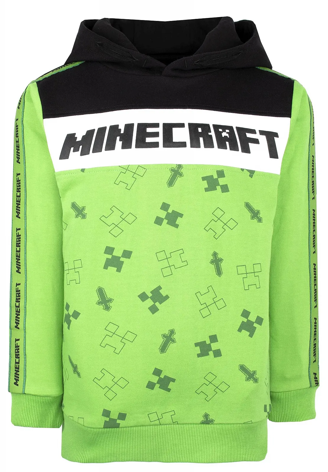 Худи Minecraft Хлопок Черный / Зеленый, фото №1