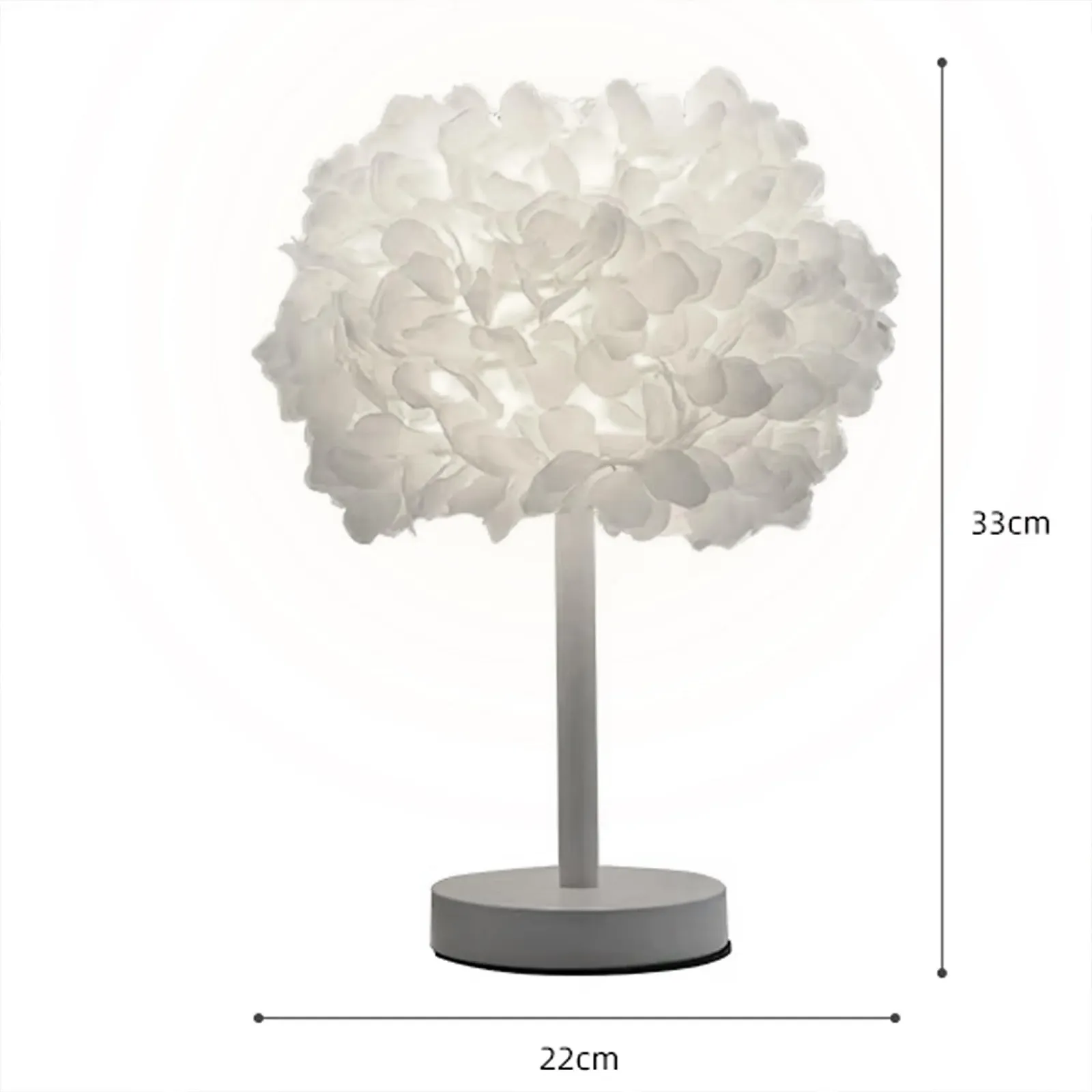 Настільна лампа YENTAKE Rose Flower White дротова, цоколь E27., фото №8