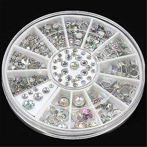 Набір страз для нігтів Dance Ingnail 5 Розмірів Білий Кришталь - Фото 1