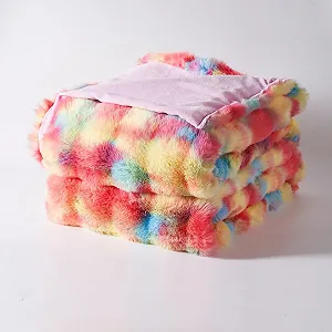 Плед Faux Fur Rainbow, 220 x 240 см - Фото 1