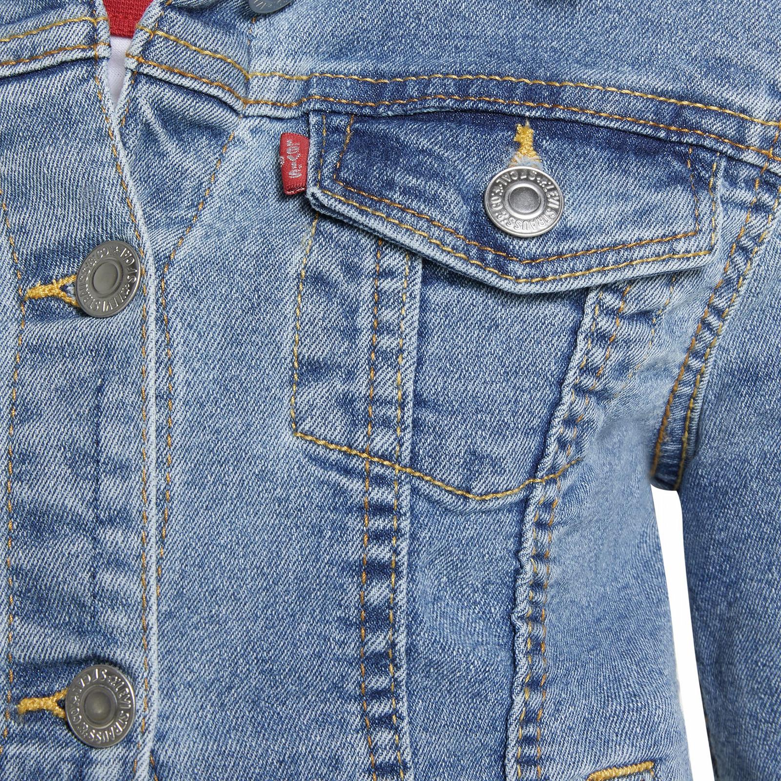 Джинсовая куртка Levi's Для девочек эластичная куртка дальнобойщика, фото №3