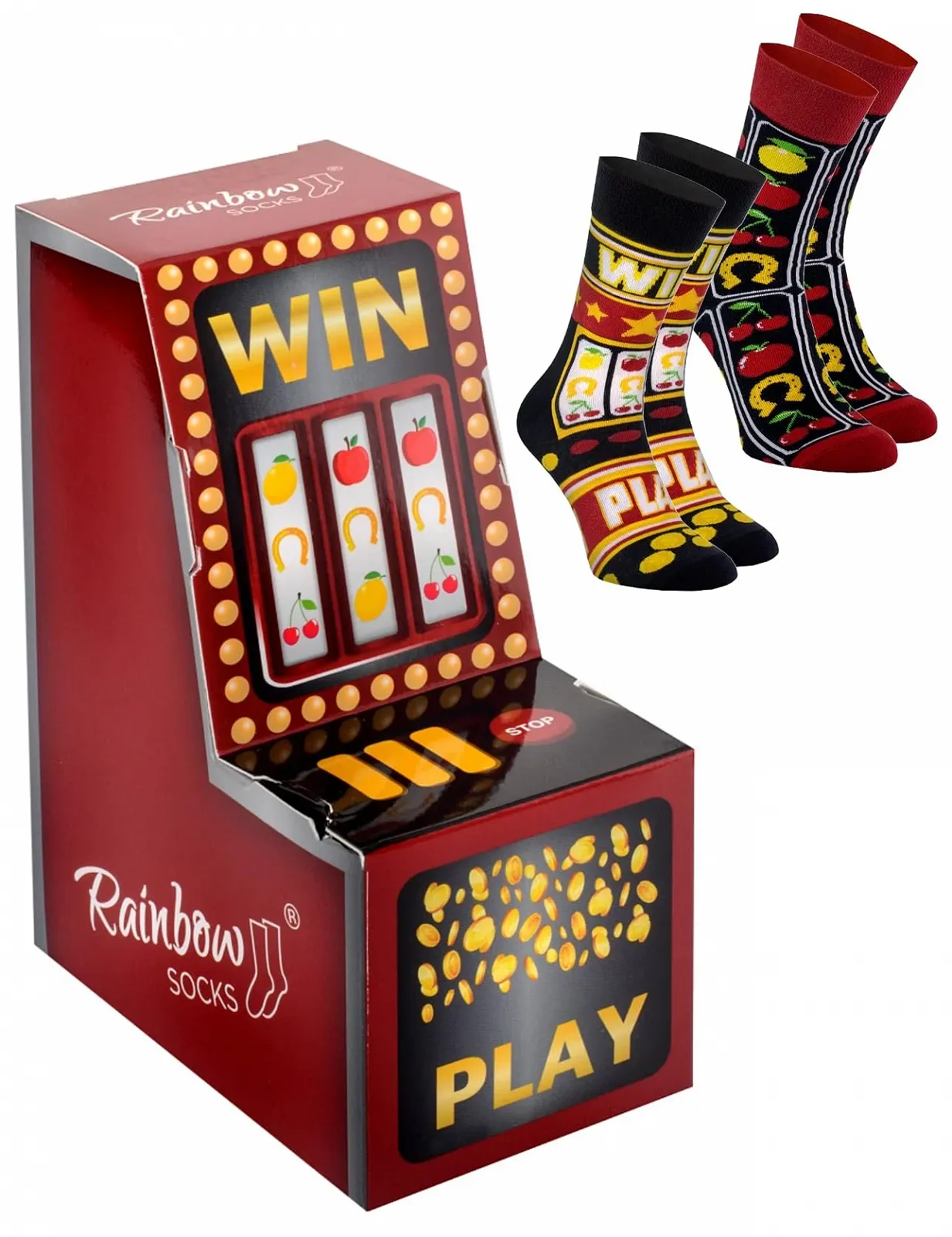 Шкарпетки Rainbow Socks Slot Machine Socks (Однорукий бандит) - 2 пари, фото №1 Шкарпетки Rainbow Socks Slot Machine Socks (Однорукий бандит) - 2 пари, фото №1