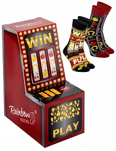 Шкарпетки Rainbow Socks Slot Machine Socks (Однорукий бандит) - 2 пари - Фото 1