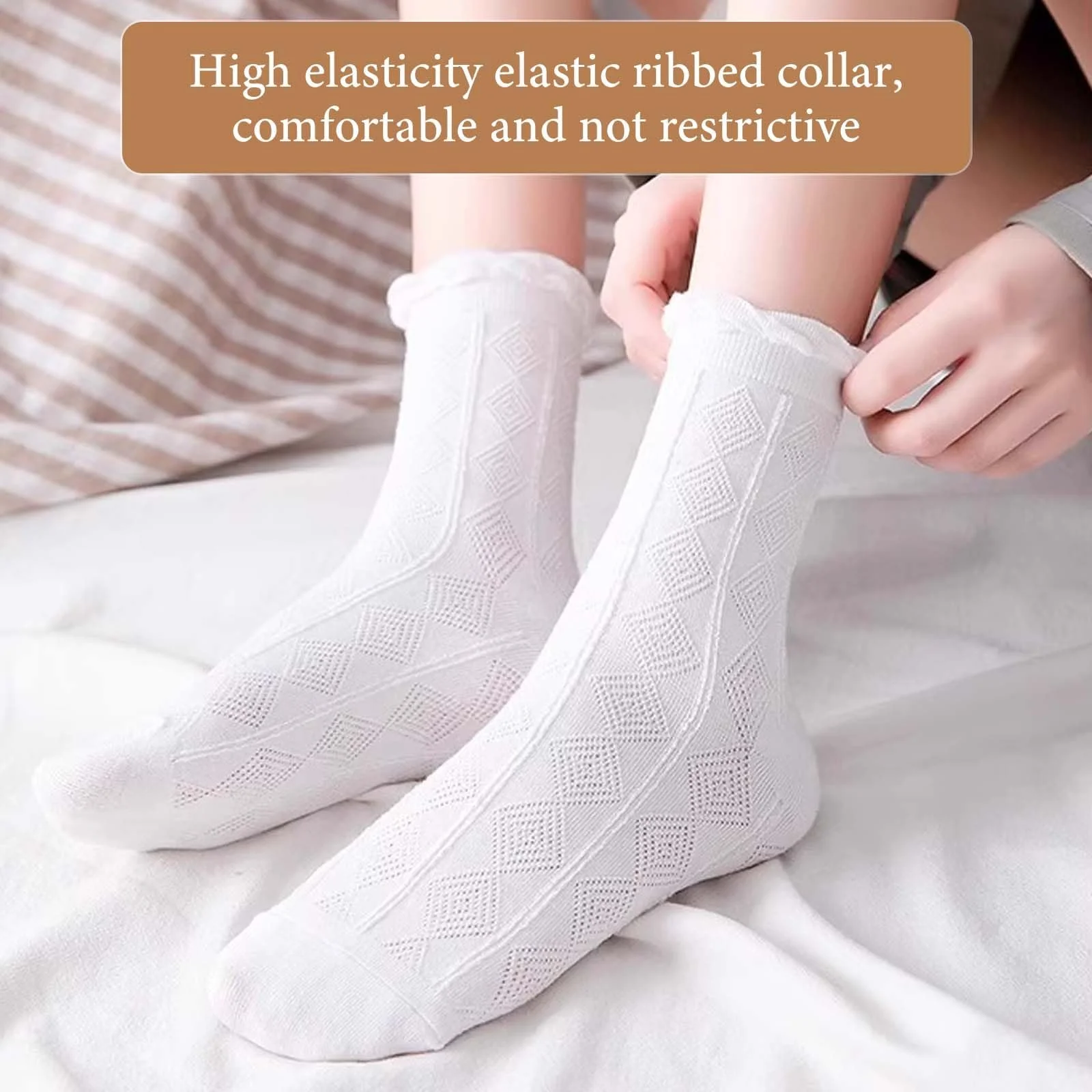 Шкарпетки Мереживні Білі для Жінок, фото №2 Шкарпетки Мереживні Білі для Жінок, фото №2