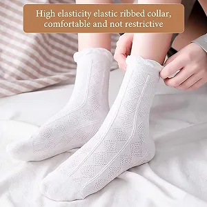 Шкарпетки Мереживні Білі для Жінок synthetic.ua - Фото 1