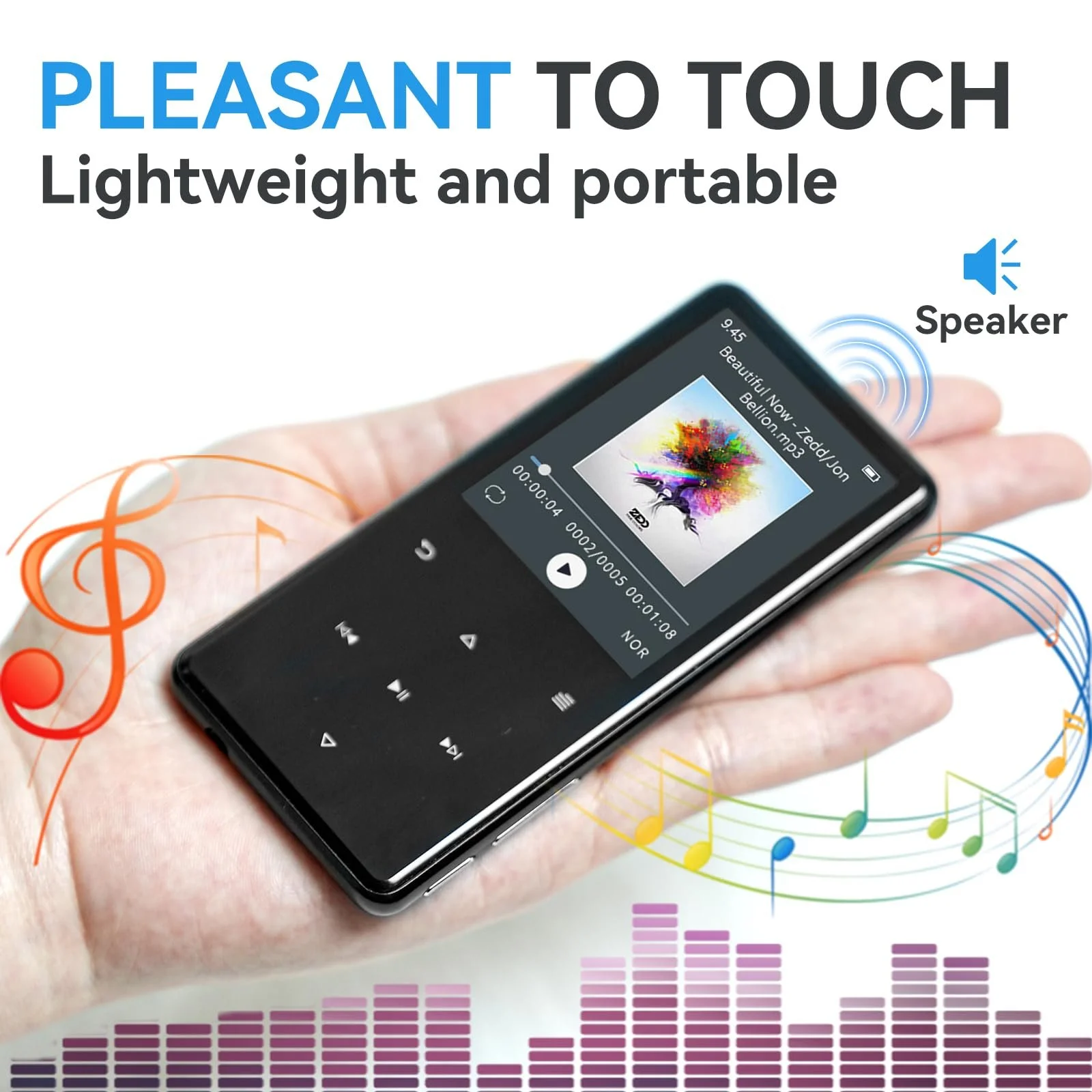 MP3-плеєр 64GB Bluetooth 5.3, 18 заспокійливих звуків, пристрій білого шуму для немовлят та дорослих для сну, вбудований HD динамік, диктофон, FM-радіо, TF-карта до 128GB, фото №5