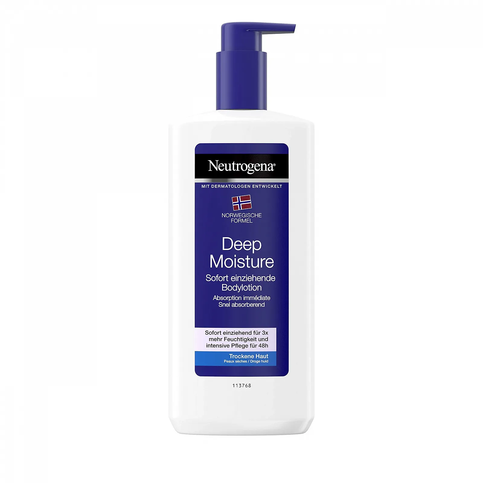 Лосьйон для тіла Neutrogena Norwegian Formula Deep Moisture для сухої шкіри, миттєво поглинаючий, 400 мл, фото №1