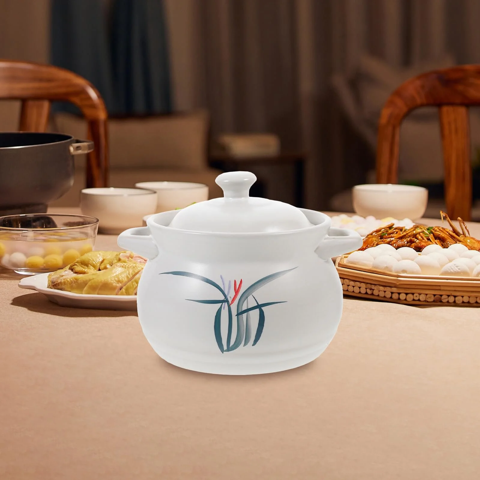 Каструля Керамічна 2 л термостійка з кришкою, фото №4 Каструля Керамічна 2 л термостійка з кришкою, фото №4