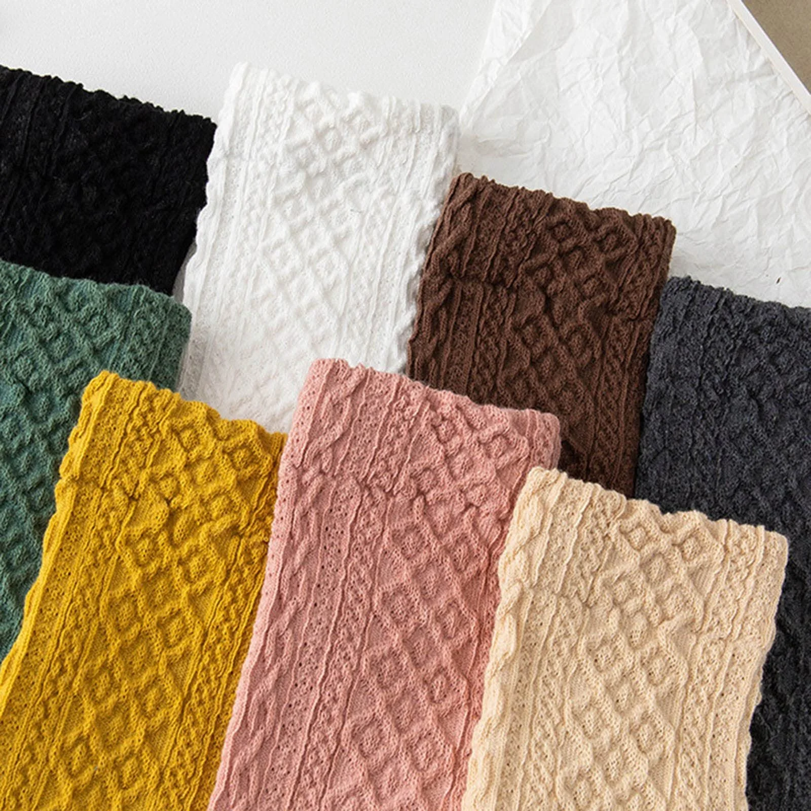 Носки Женские Полосатые Хлопковые 39-42 Белые, фото №4