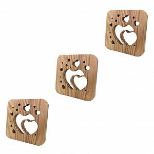 Купить Светильник Housoutil 3D сердце деревянный бамбук - Фото 1 Светильник Housoutil 3D сердце деревянный бамбук - Фото 1