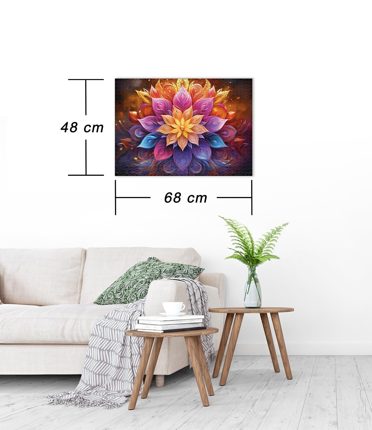 Пазл Ulmer Puzzleschmiede Neon Mandala Flower Blossom Design 1000 деталей, фото №3 Пазл Ulmer Puzzleschmiede Neon Mandala Flower Blossom Design 1000 деталей, фото №3