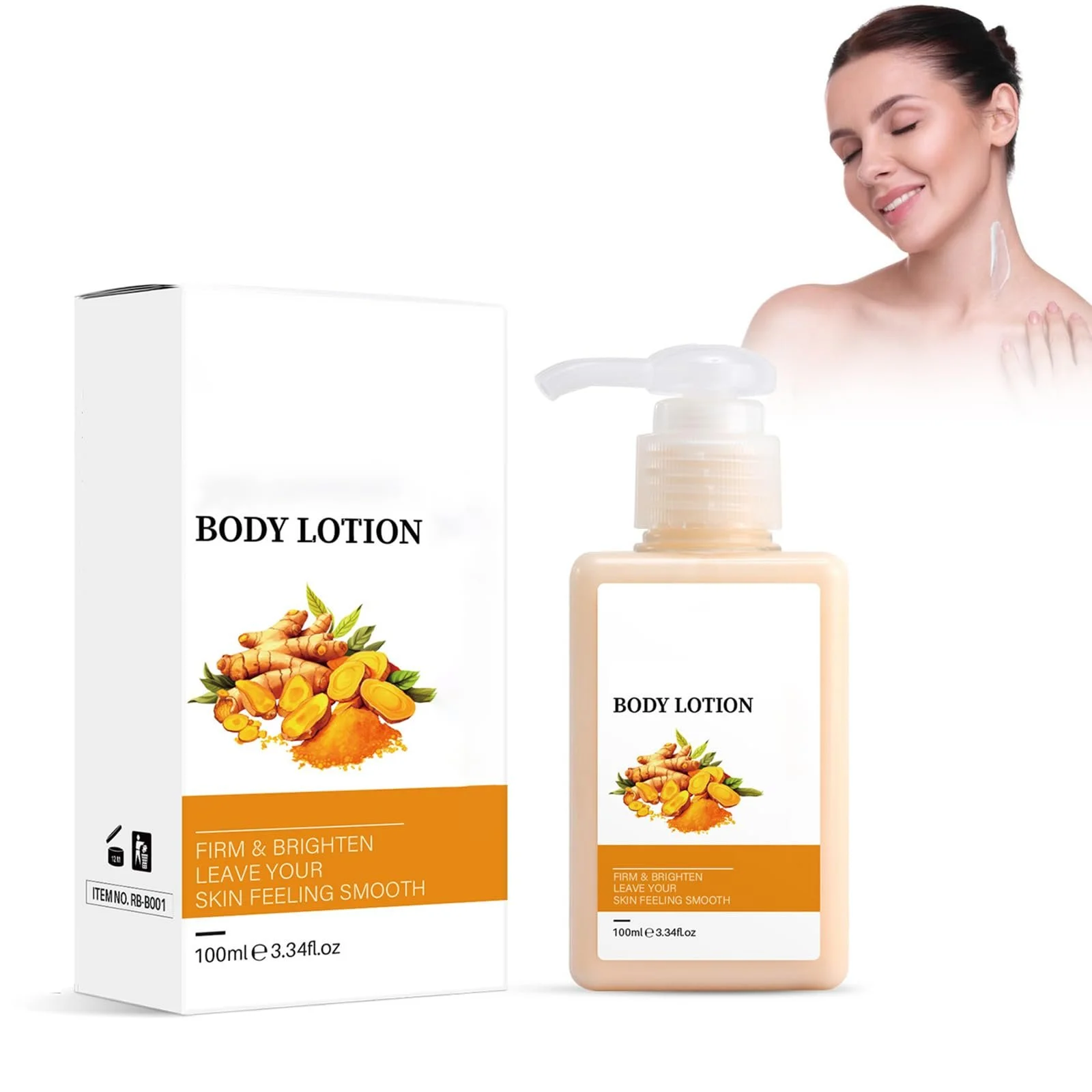 Молочко для тіла Turmeric, 100 мл, ніжне зволоження, зволоження та освітлення, догляд за шкірою, зволожуюче молочко для тіла, фото №1