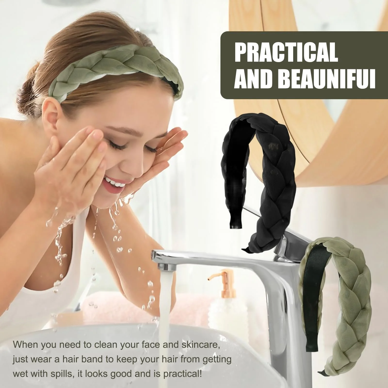 Обруч для волосся оксамитовий плетений, фото №4