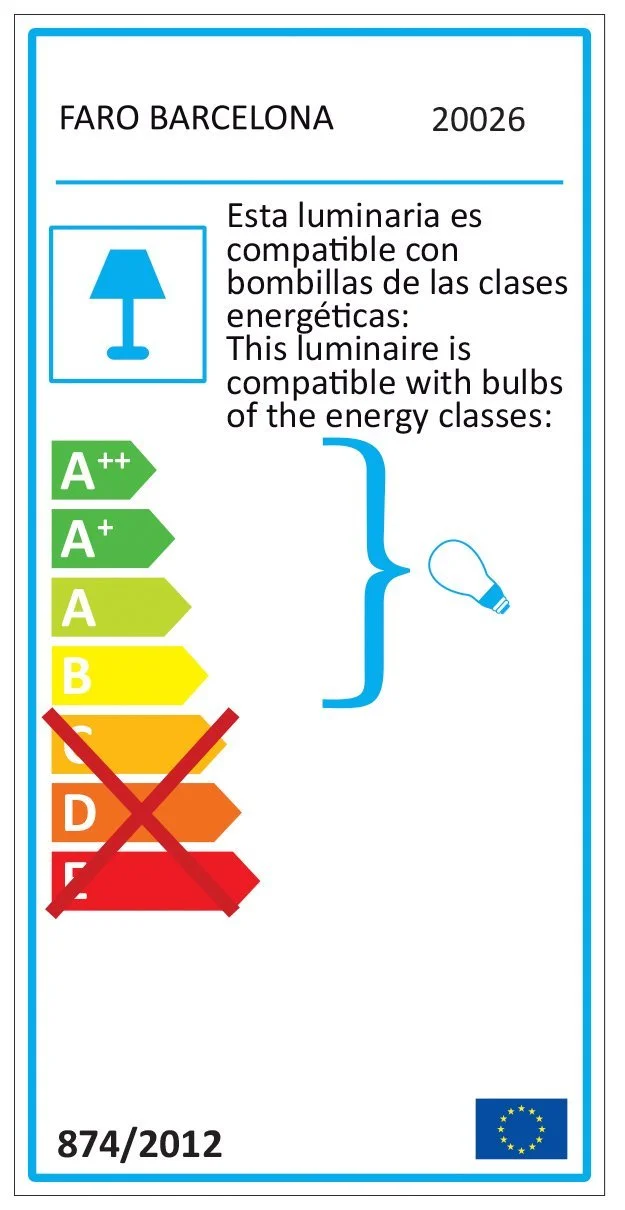 Настільна лампа Faro Barcelona Volta 20026 20 Вт Чорна, фото №4