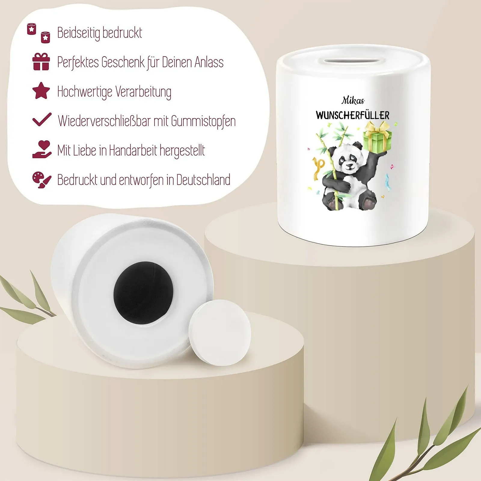 Скарбничка Wish Filler Panda дитяча White One Size, фото №4