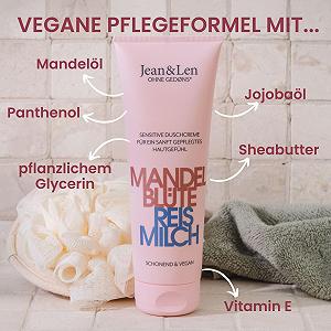 Крем-гель для душа Jean & Len Almond Blossom & Rice Milk для сухой и чувствительной кожи 250 мл synthetic.ua - Фото 1