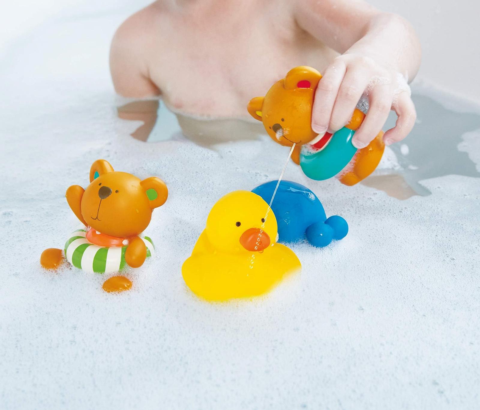 Іграшка для ванни Hape Teddy and Friends Bath Squirts, різнокольоровий, фото №2