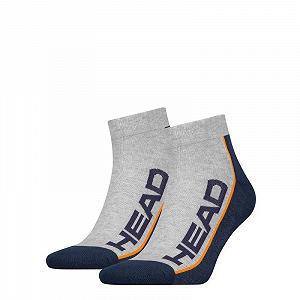 Шкарпетки Head Stripe Quarter 2-Pack Синій, Сірий  39-42 - Фото 1