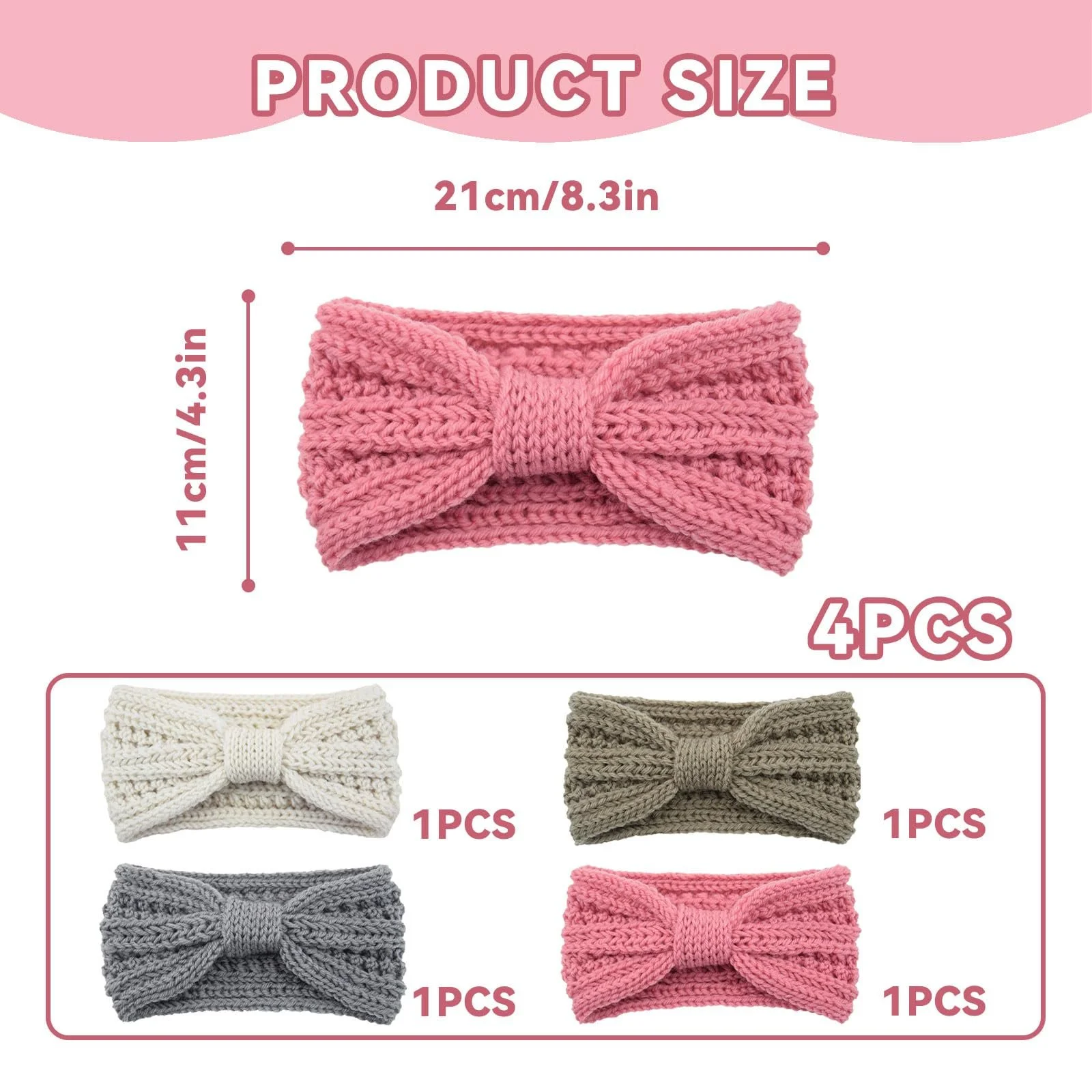 В'язана пов'язка на голову для жінок Дитячі дівчатка Осіння та зимова універсальна, фото №2 В'язана пов'язка на голову для жінок Дитячі дівчатка Осіння та зимова універсальна, фото №2