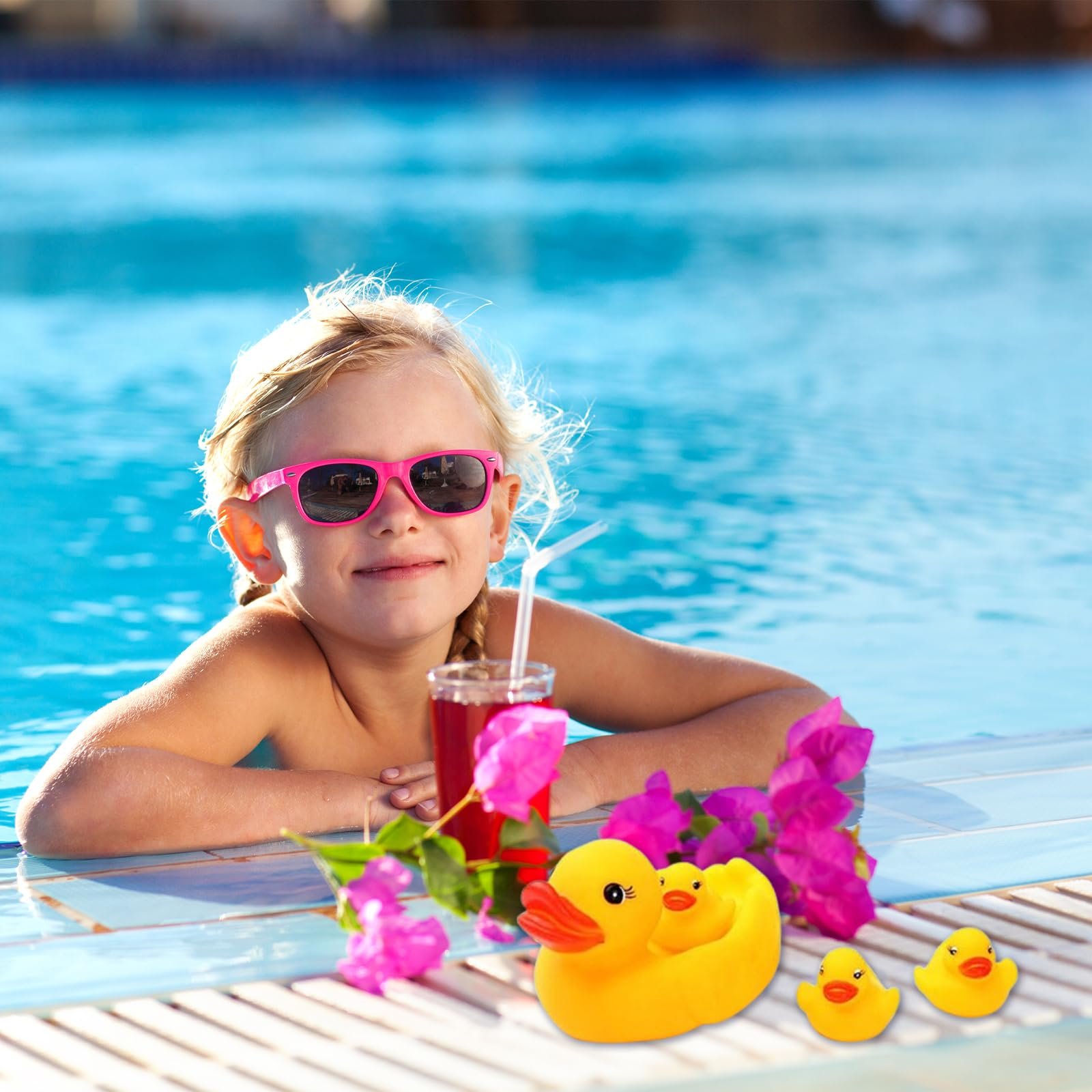 Набор игрушек для ванны Утка Резиновая Игрушка для ванны 4шт, фото №8