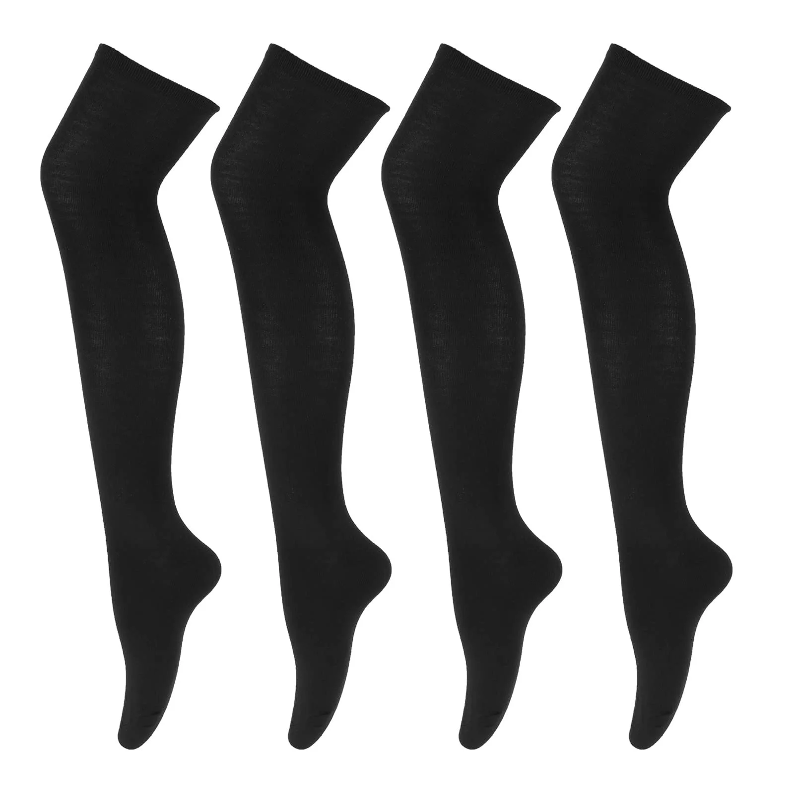 Высокие носки WLLHYF для женщин и девушек, хлопковые, очень длинные носки для женщин, гетры выше колена, носки для сапог для женщин и девушек, фото №5