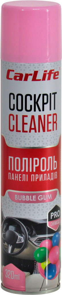 Поліроль пластика CarLife Cockpit Cleaner Bubble Gum 320мл CF329, фото №1