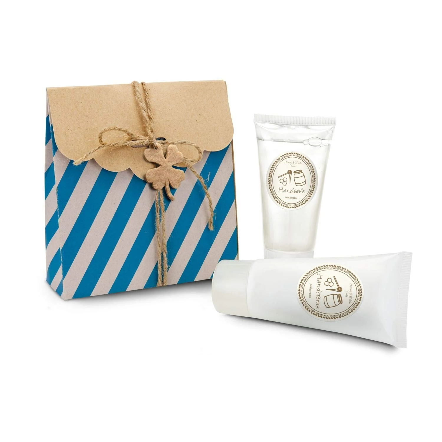 Подарунковий набір Little Happiness, 3 шт: мило для рук 50 мл + крем для рук 50 мл, аромат: молоко та мед, фото №2 Подарунковий набір Little Happiness, 3 шт: мило для рук 50 мл + крем для рук 50 мл, аромат: молоко та мед, фото №2