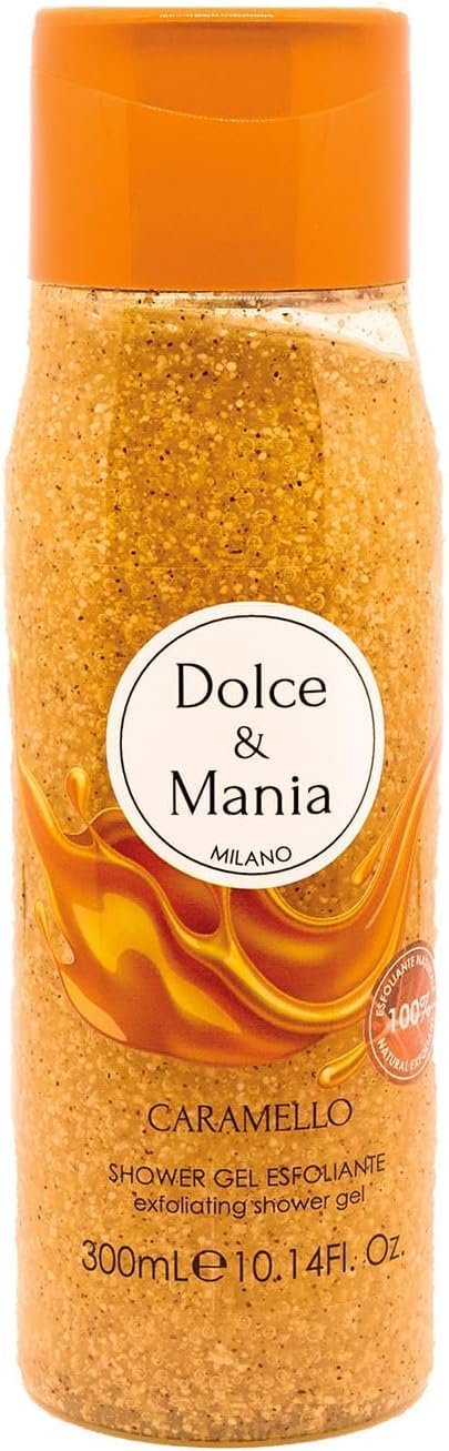 Гель-скраб для душа Dolce & Mania Caramel 300 мл Женский Отшелушивающий Увлажняющий, фото №1
