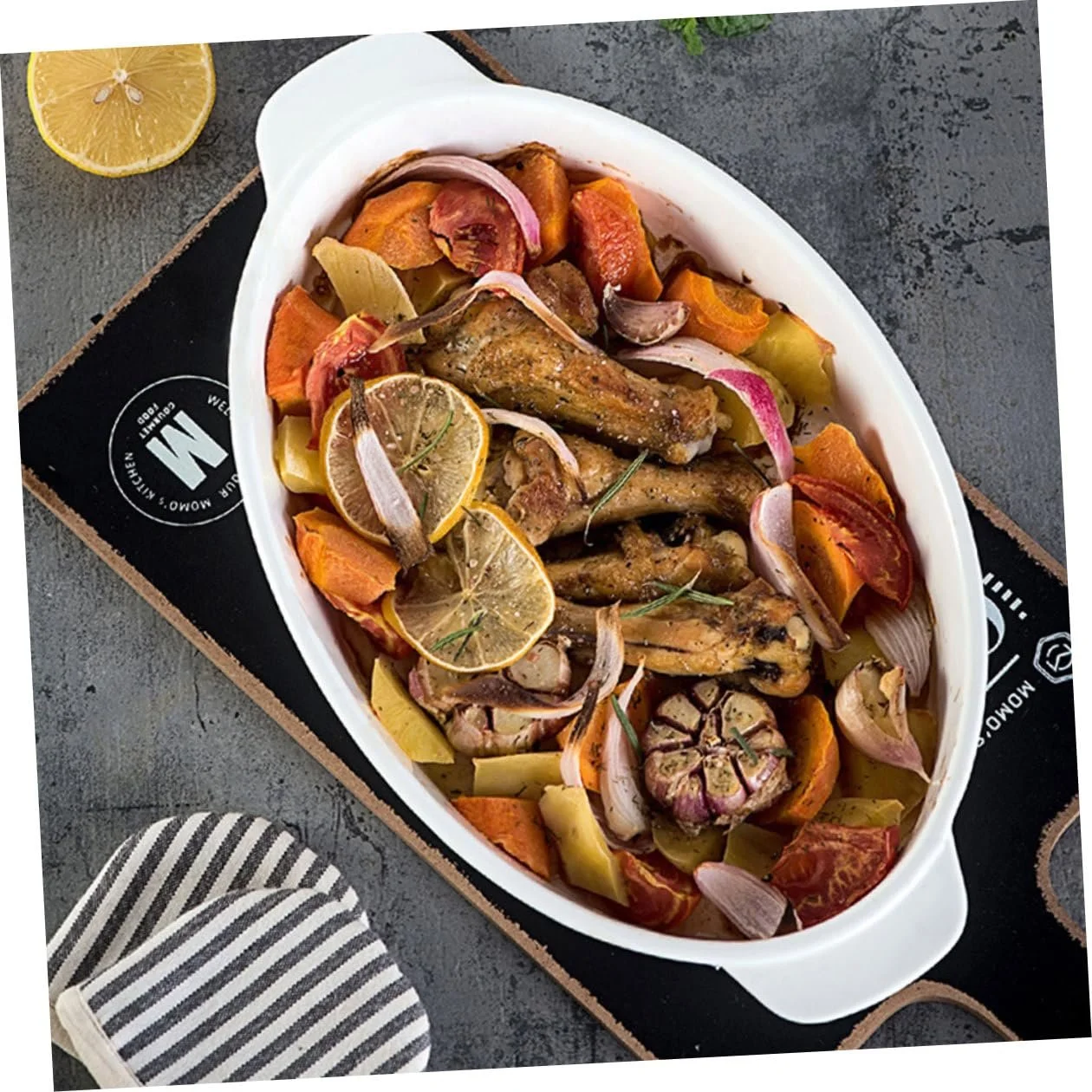 Форма для запекания Gadpiparty овальная керамическая с двойными ручками, фото №7 Форма для запекания Gadpiparty овальная керамическая с двойными ручками, фото №7