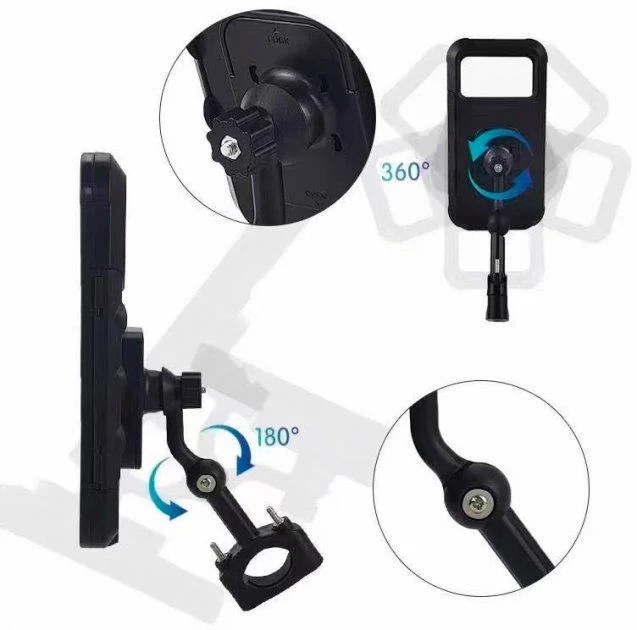 Велодержатель для телефона Bicycle Gear Phone Holder Black 050493, фото №5