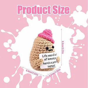 XIHIRCD Positive Potato Mini Забавная вязаная картошка 8.3 см с позитивными карточками цена на synthetic.ua - Фото 1 XIHIRCD Positive Potato Mini Забавная вязаная картошка 8.3 см с позитивными карточками synthetic.ua - Фото 1