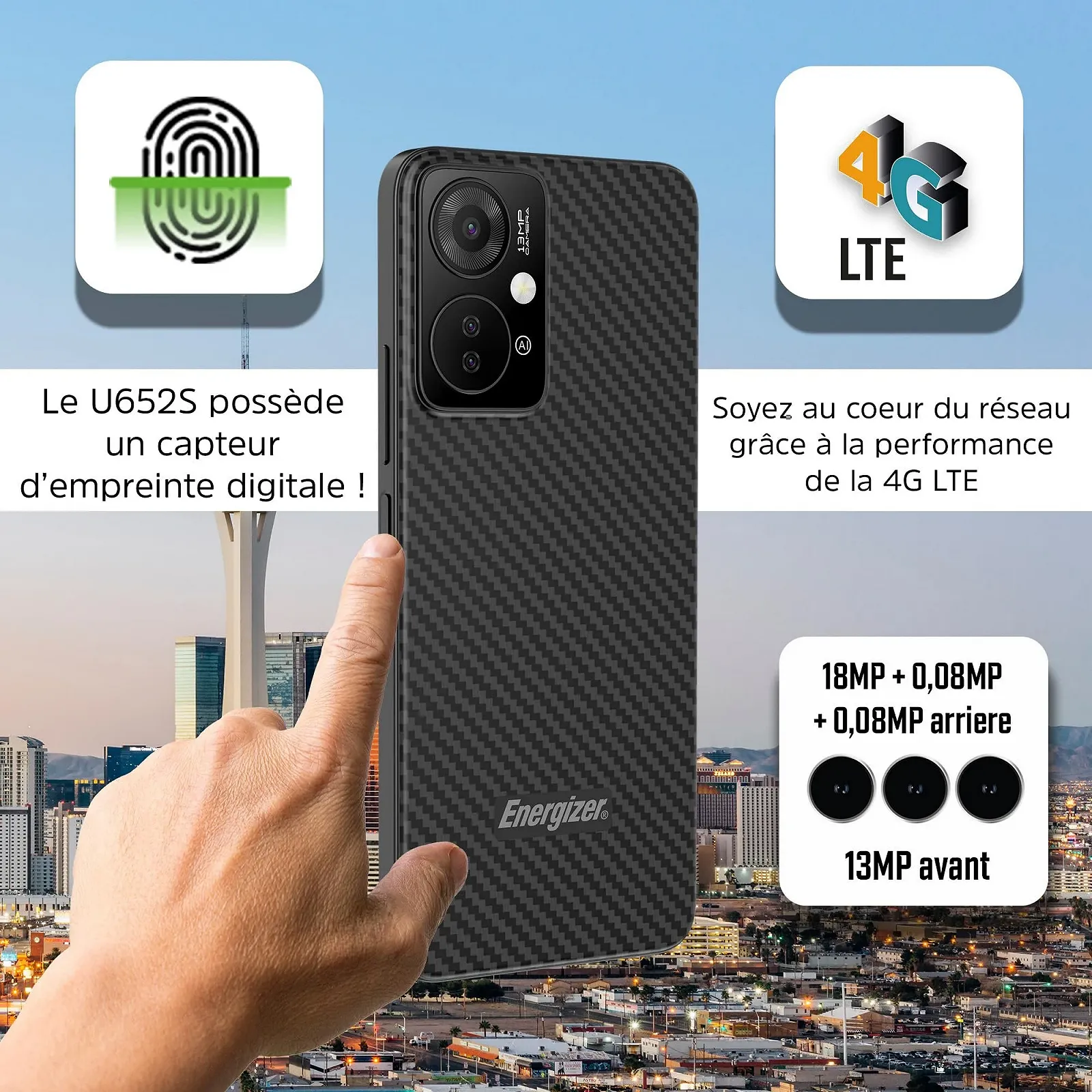 Смартфон Energizer Ultimate U652S 6.5'' 2/64GB 4G 4000 mAh, фото №4