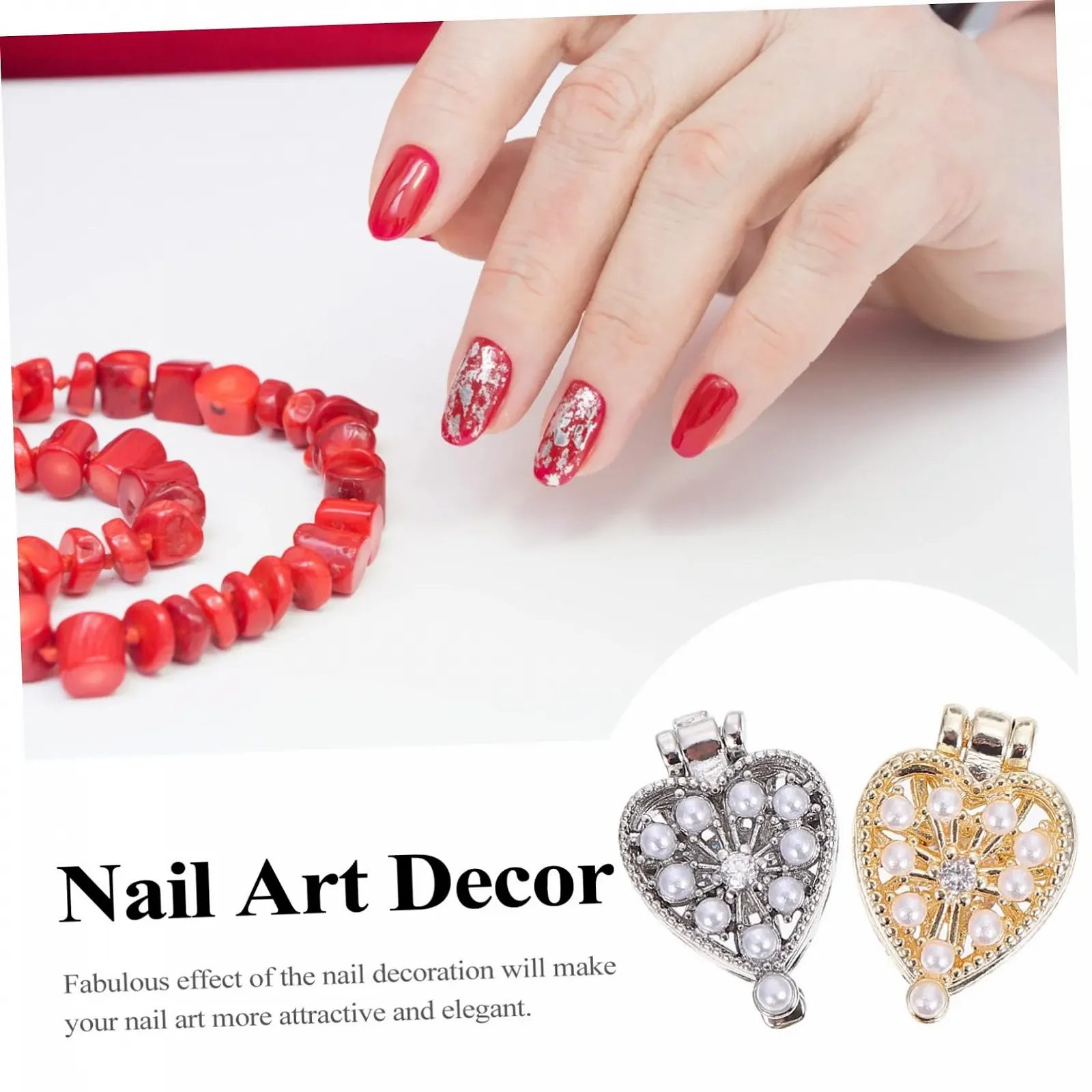Украшения для ногтей 12 штук, Сердце, Стразы для ногтей в форме сердца, Блестящие украшения для ногтей и Кристаллы для ногтей, фото №4