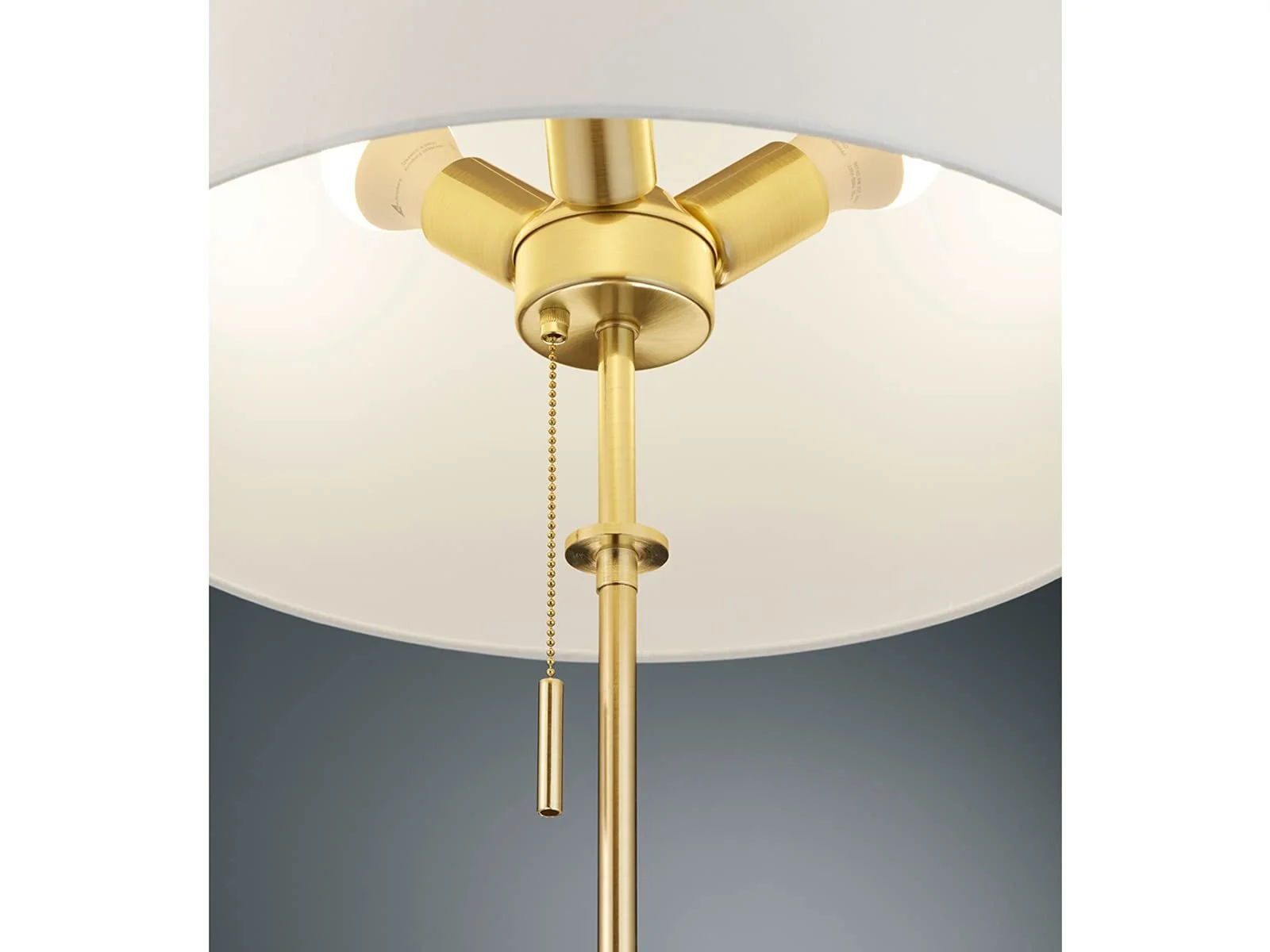 Настільна лампа meineWunschleuchte регульована латунь біла 56 см, фото №7