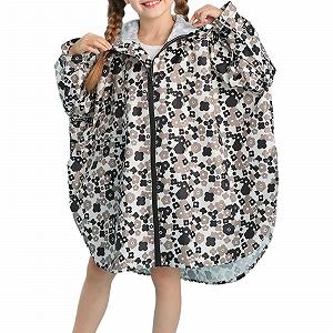 Детская дождевая куртка Унисекс Водонепроницаемая с капюшоном Защита от солнца Однотонная Тонкая для девочек и мальчиков - Фото 1