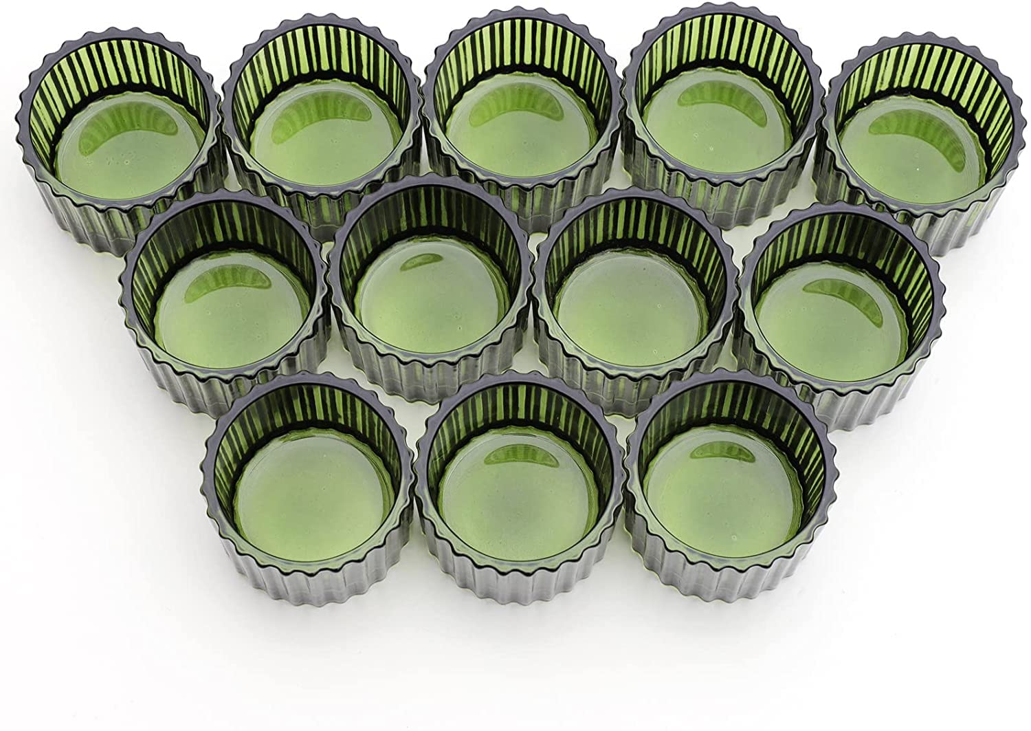 Підсвічники Vohocandle Green Tea Light Holders Набір зі скла 12 шт., фото №5